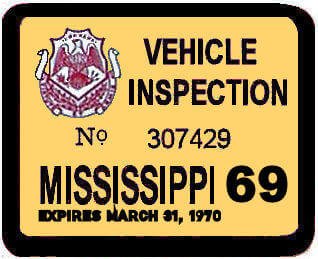 (image for) 1969 Mississippi inspection sticker